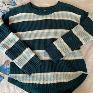 Blue Striped Sweater Size M